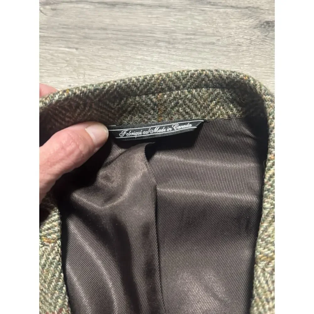 RARE J Press Presidential Harris Tweed Wool Blazer Sports Coat 42R Green